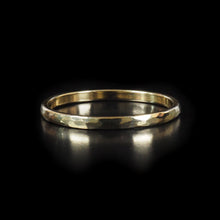 Load image into Gallery viewer, Thin Textured 9ct Yellow Gold Stacker Ring