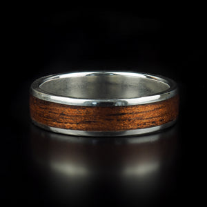 Handcrafted Queensland Red Cedar Wooden Ring with Sterling Silver