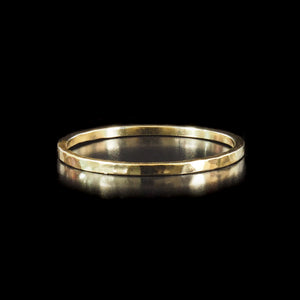 Thin Textured 9ct Yellow Gold Stacker Ring